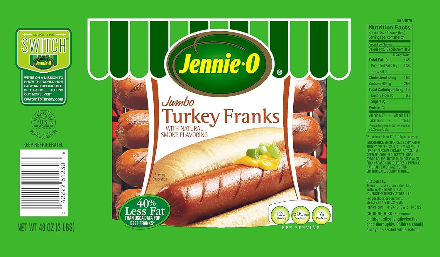 Jennie O Turkey Franks Nutrition Runners High Nutrition
