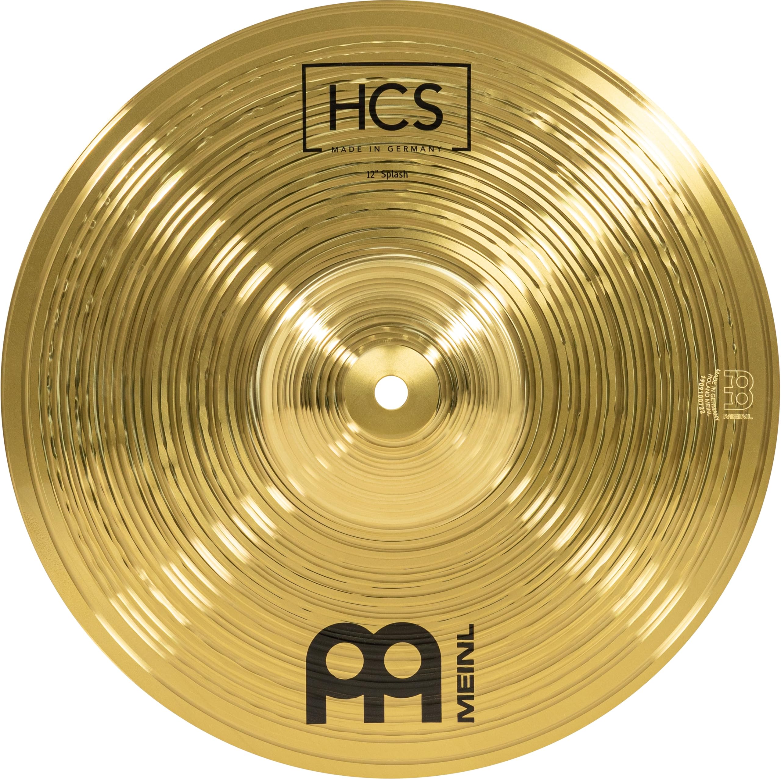 Meinl Cymbals HCS Splash Cymbal 12 inch (Video) for Drum Set (30,48cm) Traditional Finish Brass, Made in Germany (HCS12S)