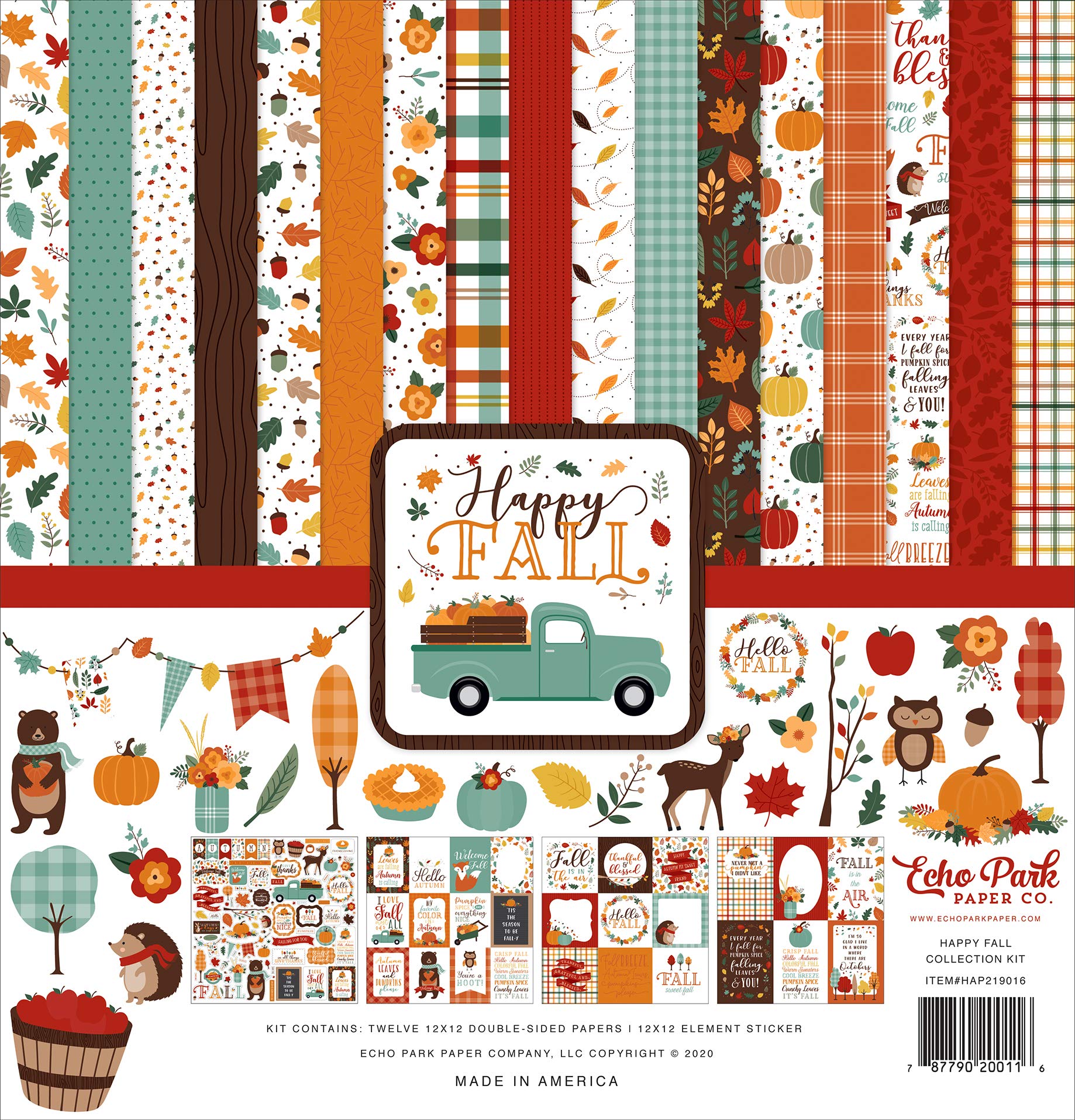 Echo Park Paper Crafting, Paper, Multi, 12-x-12-Inch