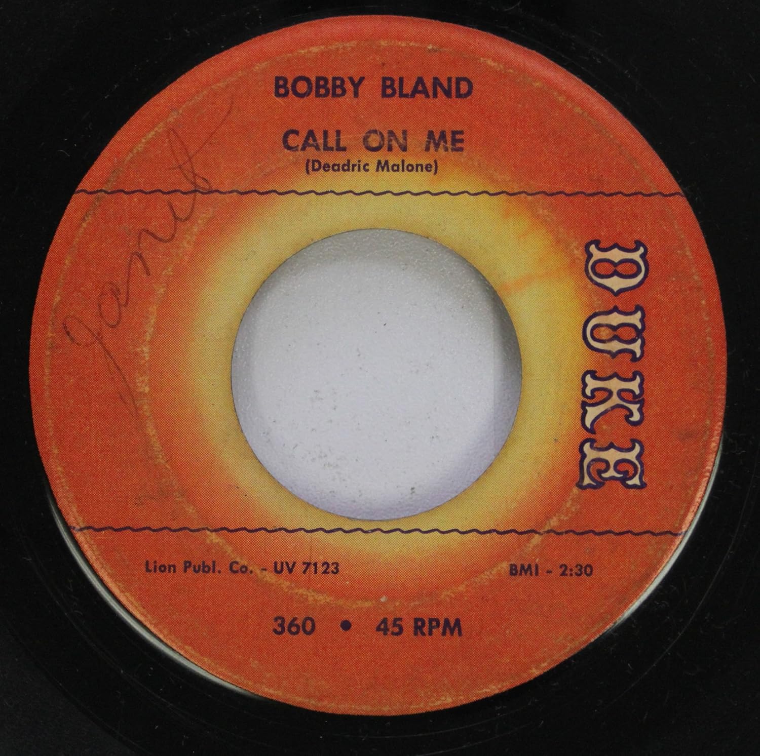 Bobby Bland Call On Me B W That S The Way Love Is By Bobby Bland 45 Rpm Amazon Com Music