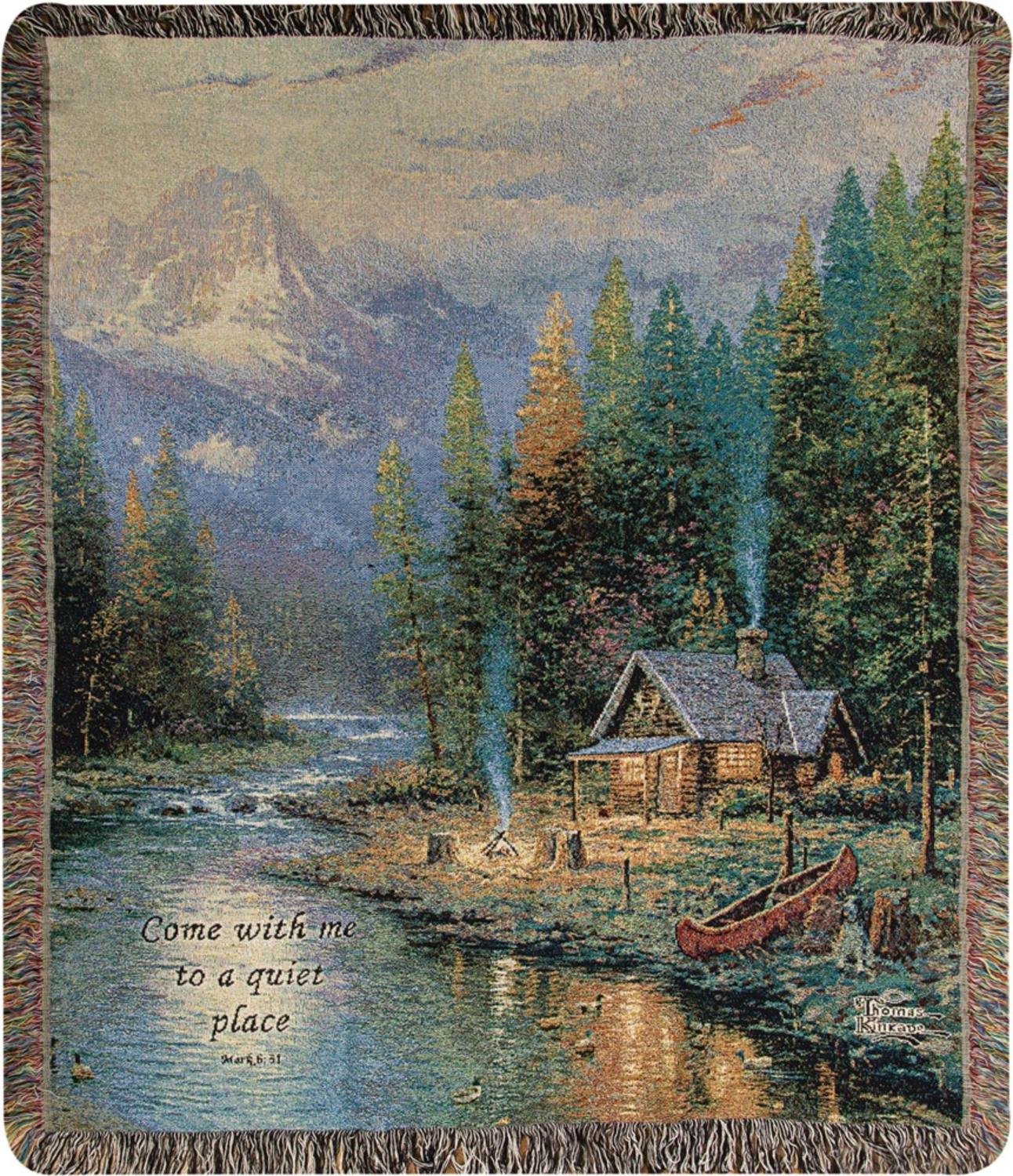 Amazon Com Manual Weavers Thomas Kinkade Woodland Peace Paradise