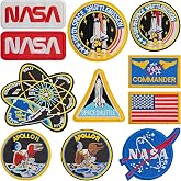 JEFUZH NASA Patch | Embroidered Space Iron on Patch | 11Pack Decorative Repair for Hats Clothes Jeans Backpacks