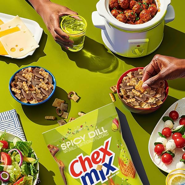 CHEX MIX SPICY DILL SAVORY SNACK MIX, SNACKS, 8 OZ