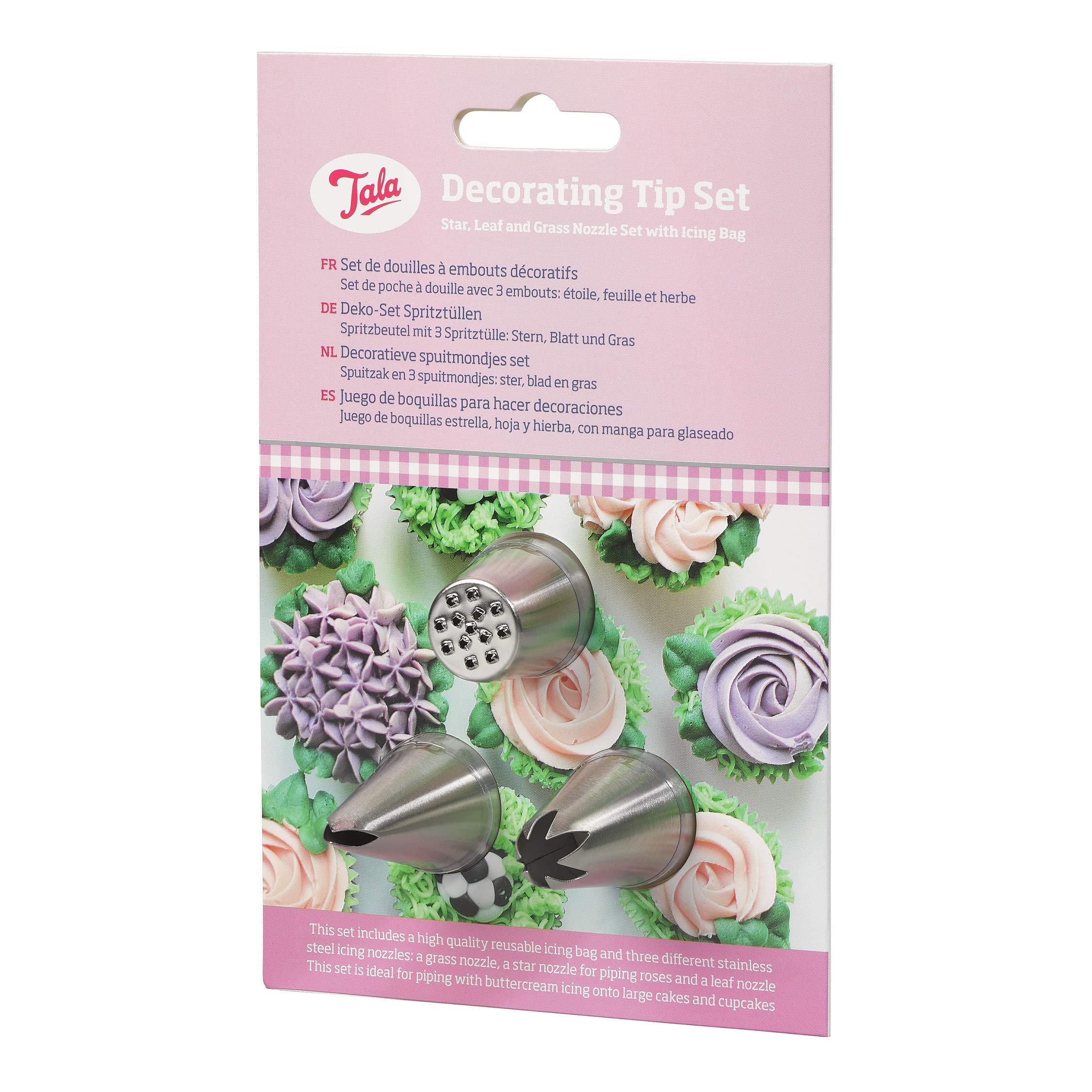 Tala Icing Bag Set with Star, Leaf and Grass Nozzles — image 1