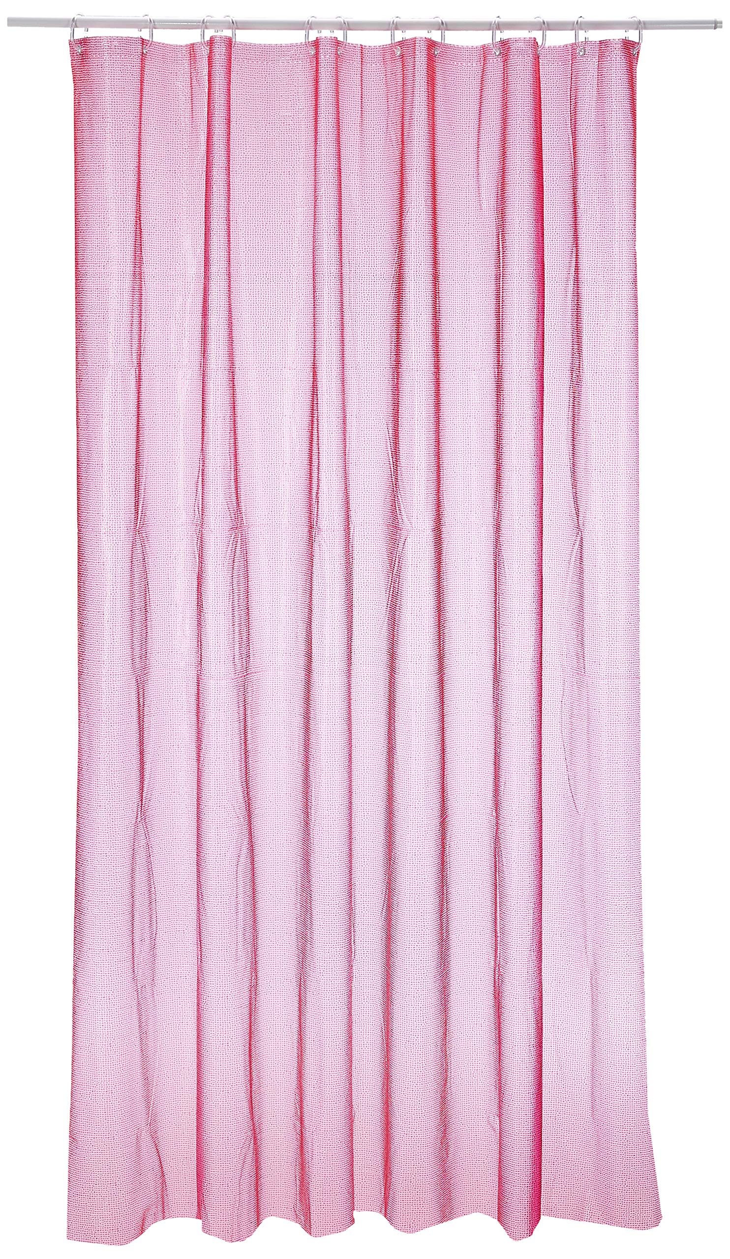 Spirella Frozen Pink Plastic Curtain 180 x 200 1209248, White, Standard