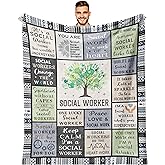 JUCIPAY Social Worker Gifts, Social Worker Appreciation Gifts, Gifts for Social Workers Blanket 60''x50'', School Social Worker Gifts, Social Worker Office Decor, Social Worker Birthday Gifts