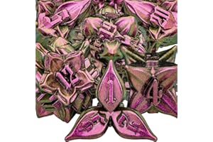 ARUOHHA DND Metal Dice Set Purple Red Leaf Dragons D and D Dice with Gift Box, Dungeons Polyhedral Dice Set RPG Role Playing 