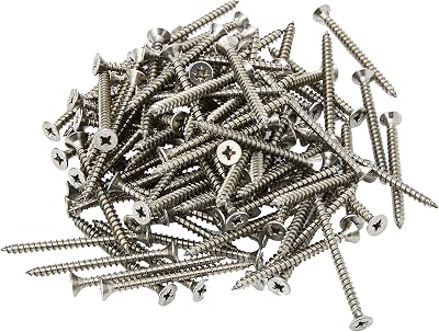 ForgeFix 5.0 x 60mm Single Thread Screws A2 Stainless Steel Box 100