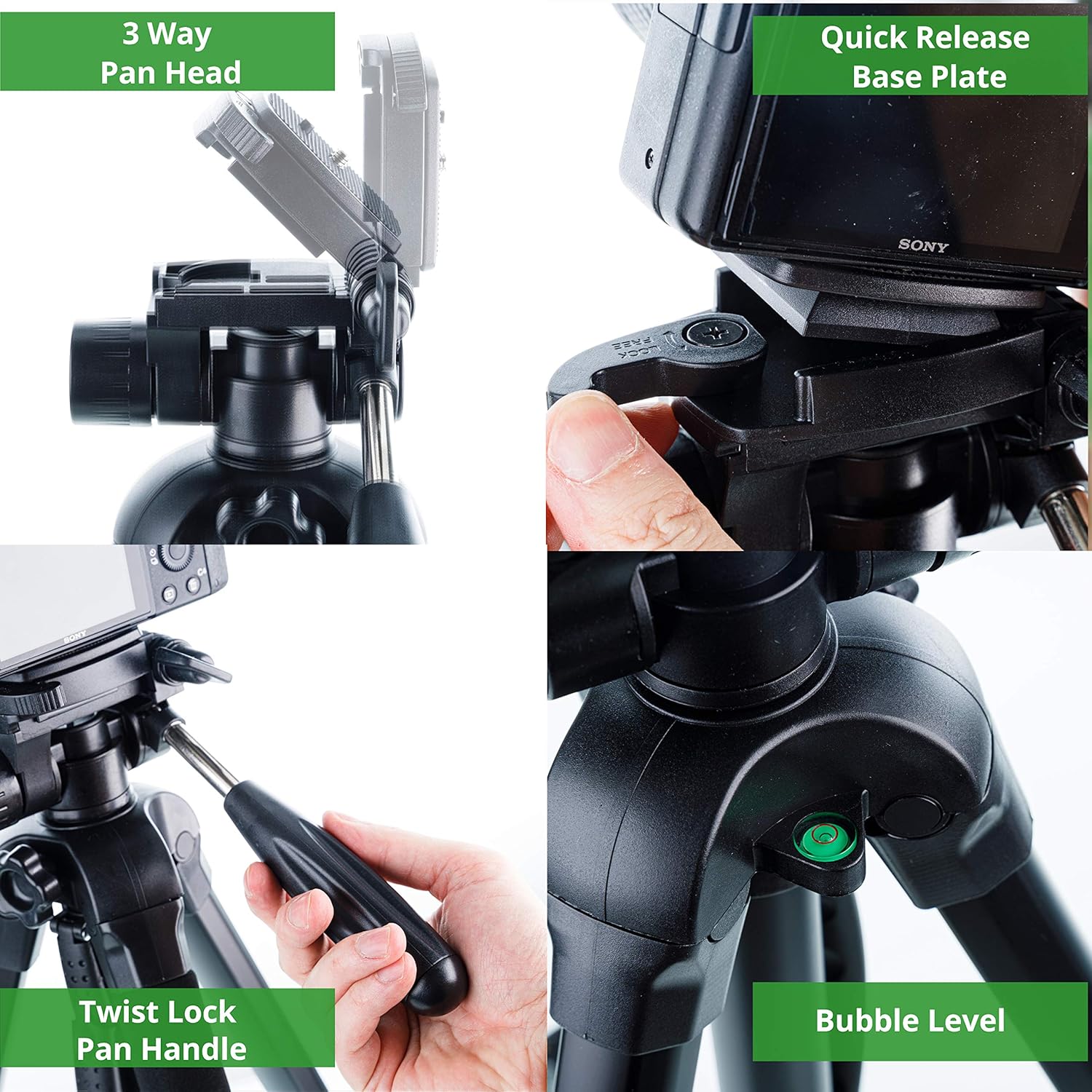 KobraTech 70 Inch Tripod for Phone and Camera - Apex A70 Tripod – Camera Tripod Stand with Bluetooth Remote Shutter, Phone Tripod Mount & Monopod : Camera & Photo