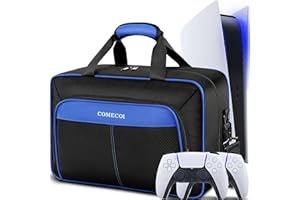 COMECOI Carrying Case for PS5, Travel Case for PS 5 Protective, Large Capacity Storage Bag Compatible with Playstation 5 Disk/ Digital Edition Console, Controllers, Game Cards, Accessories