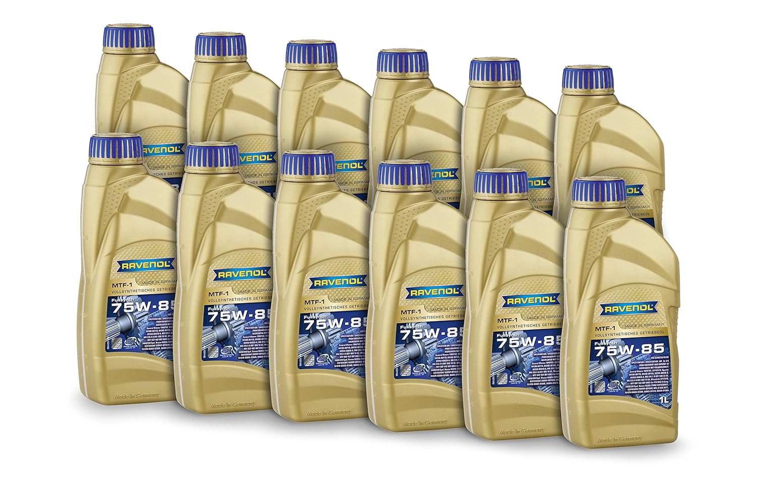 Amazon.com: Ravenol J1C1000-001999q12 SAE 75W-85 Manual Transmission Fluid  - MTF-1 Full Synthetic API GL-4/GL-5 (1L, Case of 12): Automotive