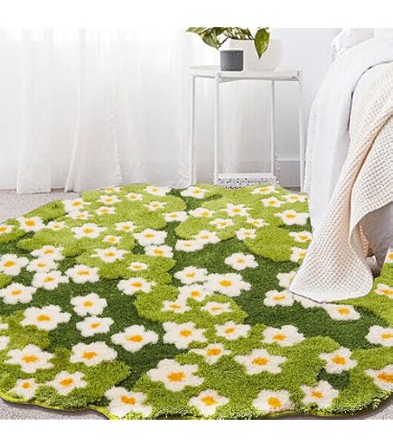 Flower Floor Mat / Rainbow × Ecru x 2 Takashi Murakami Flower Floor Mat Rug Rainbow/Ecru Beige - SS21 - GB