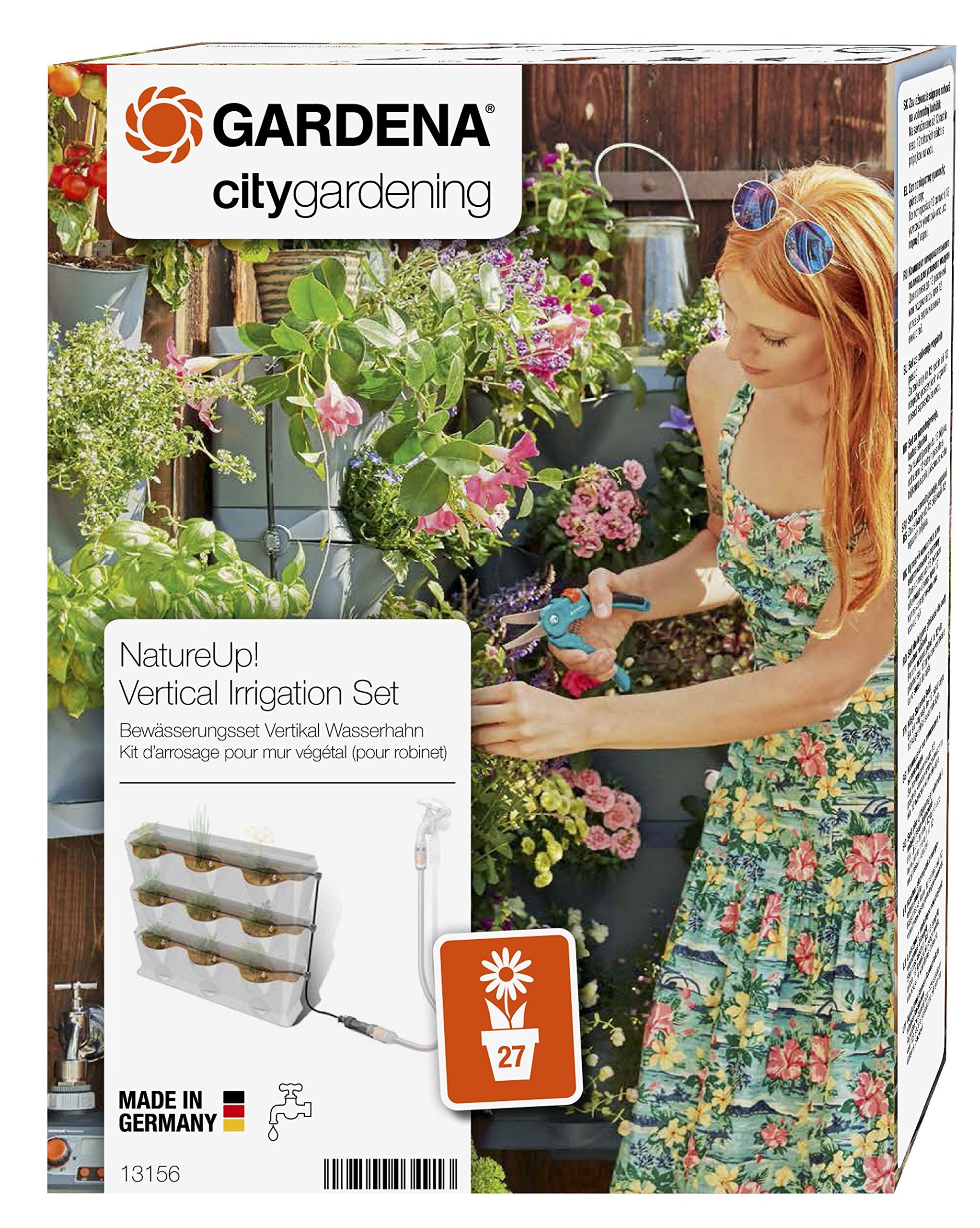 GARDENA 13156-20 Natureup! Vertical Irrigation Tap Set, Grey, 5.5x22x32 cm