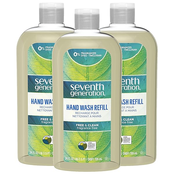 SEVENTH GENERATION HAND WASH REFILL, FREE & CLEAN UNSCENTED, 24 FL OZ