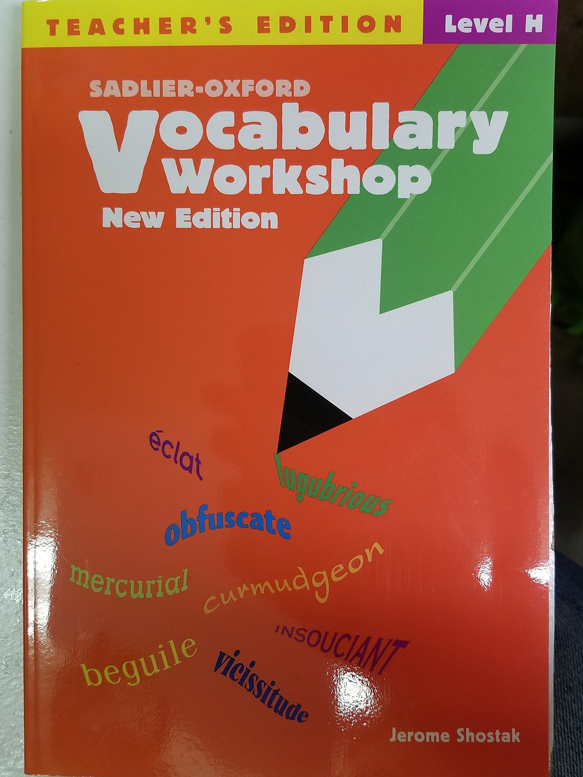 Voary Workshop Level H Teacher S Edition Shostak Jerome 2005 Paperback Jerome Shostak 9780821571231 Books