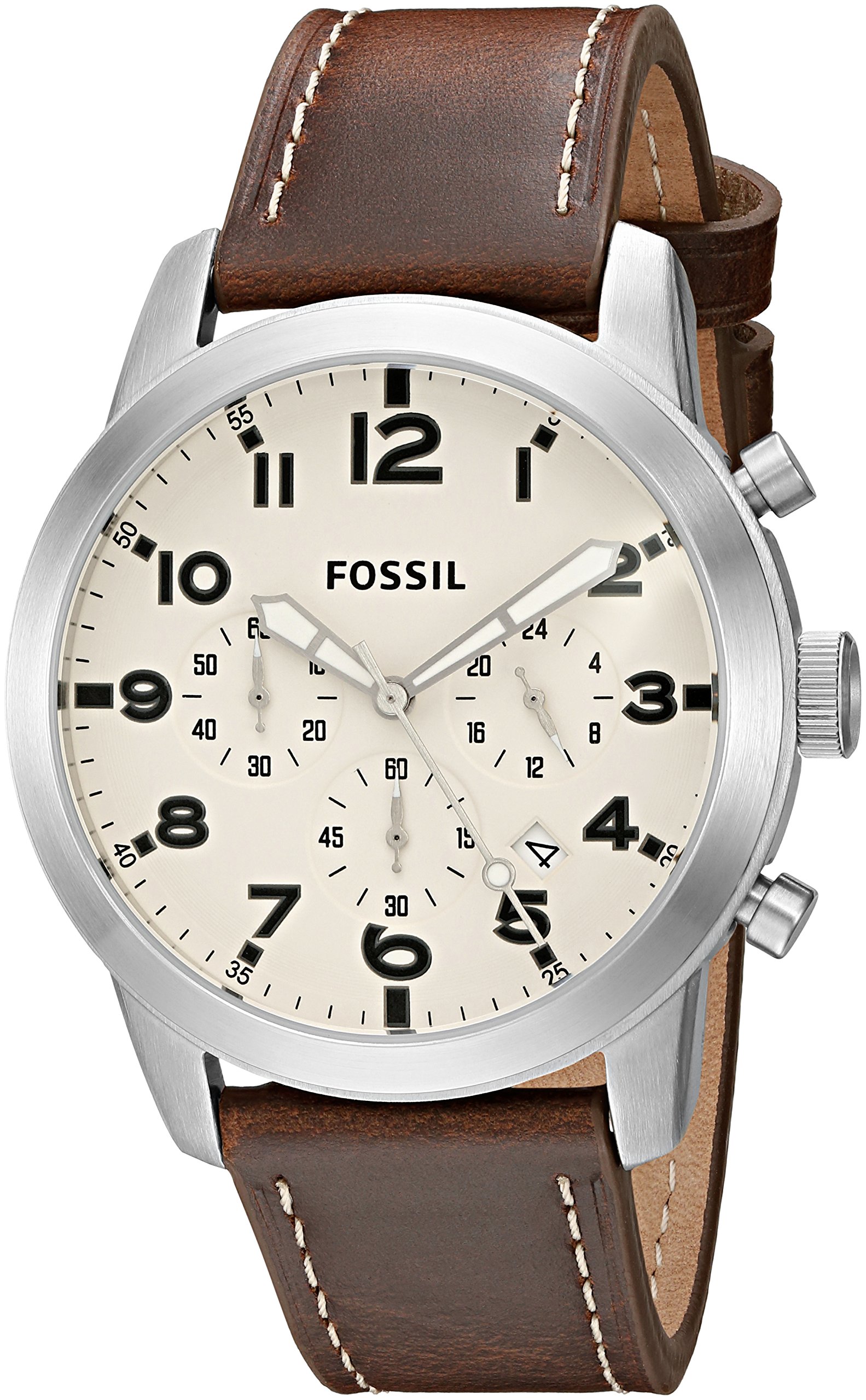 Fossil Men's Fs5146 Pilot 54 Chronograph Watch With Brown Leather Band 13 91YZFzkkDRL