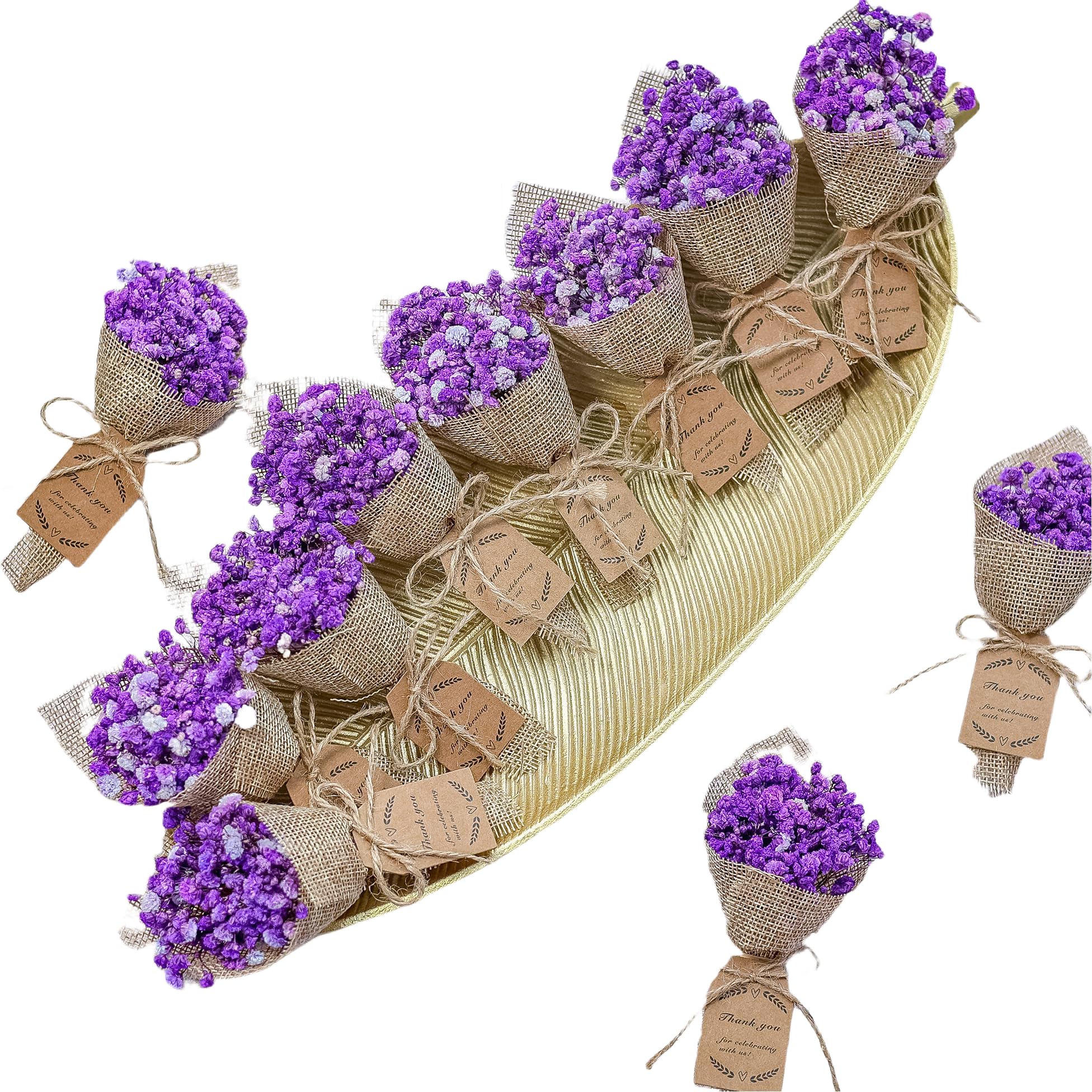 20-Piece Set Mini Magnet Dried Flowers Bouquet for
