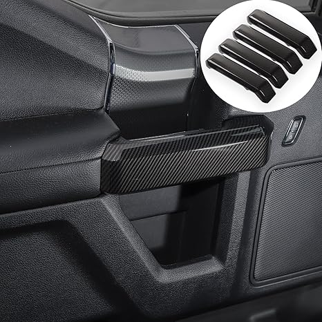 Voodonala Carbon Fiber Grain Inner Door Handles Cover Trim