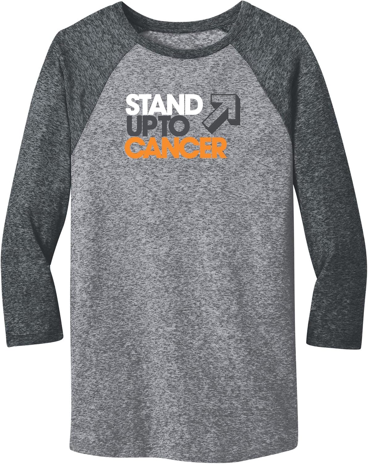 Stand Up To Cancer SU2C Men's Baseball TShirt, Grey Black