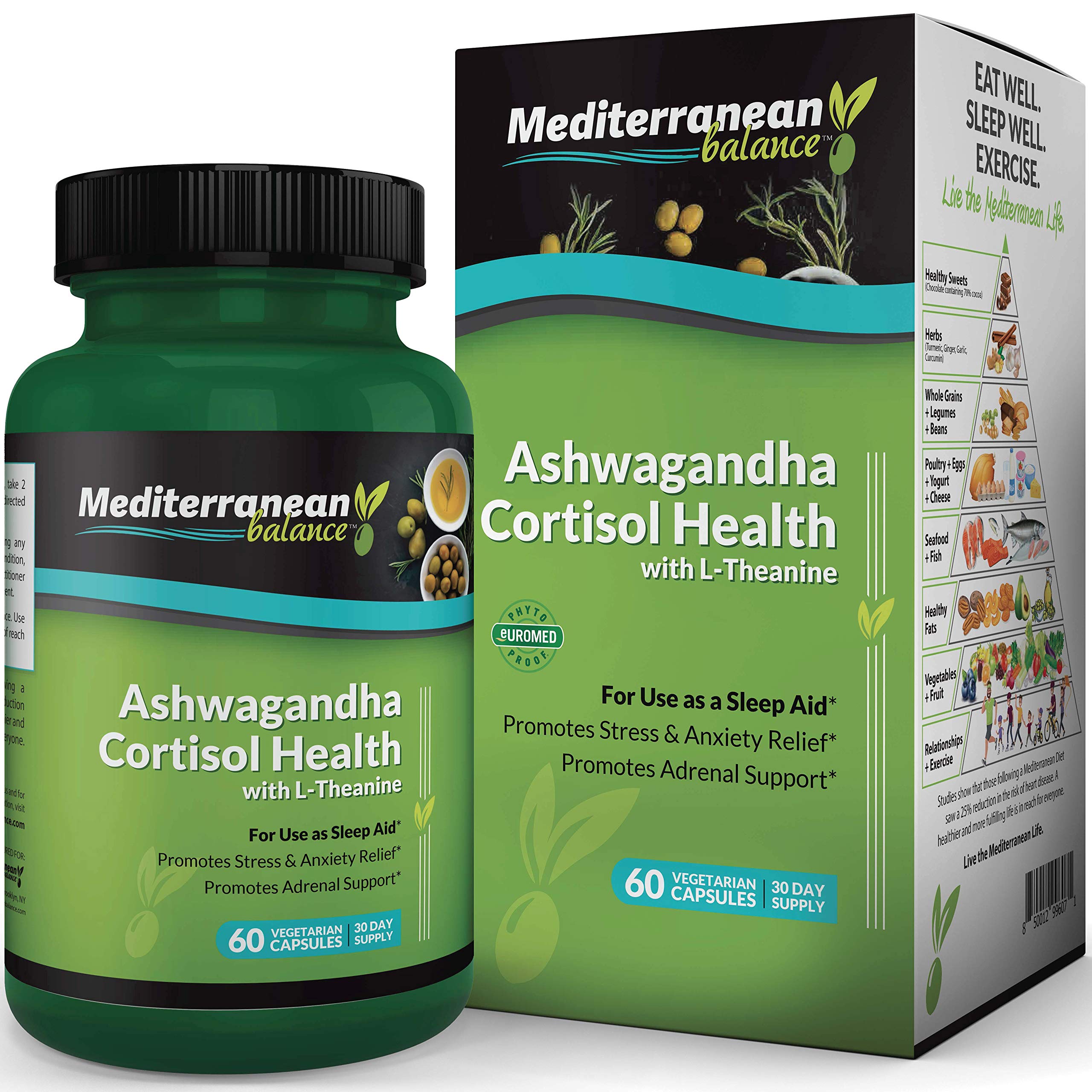 Buy Ashwagandha Cortisol Stress Anxiety , Adrenal Support with L