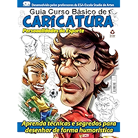 Guia Curso Básico de Caricatura - Personalidades do Esporte 01 (Portuguese Edition) book cover