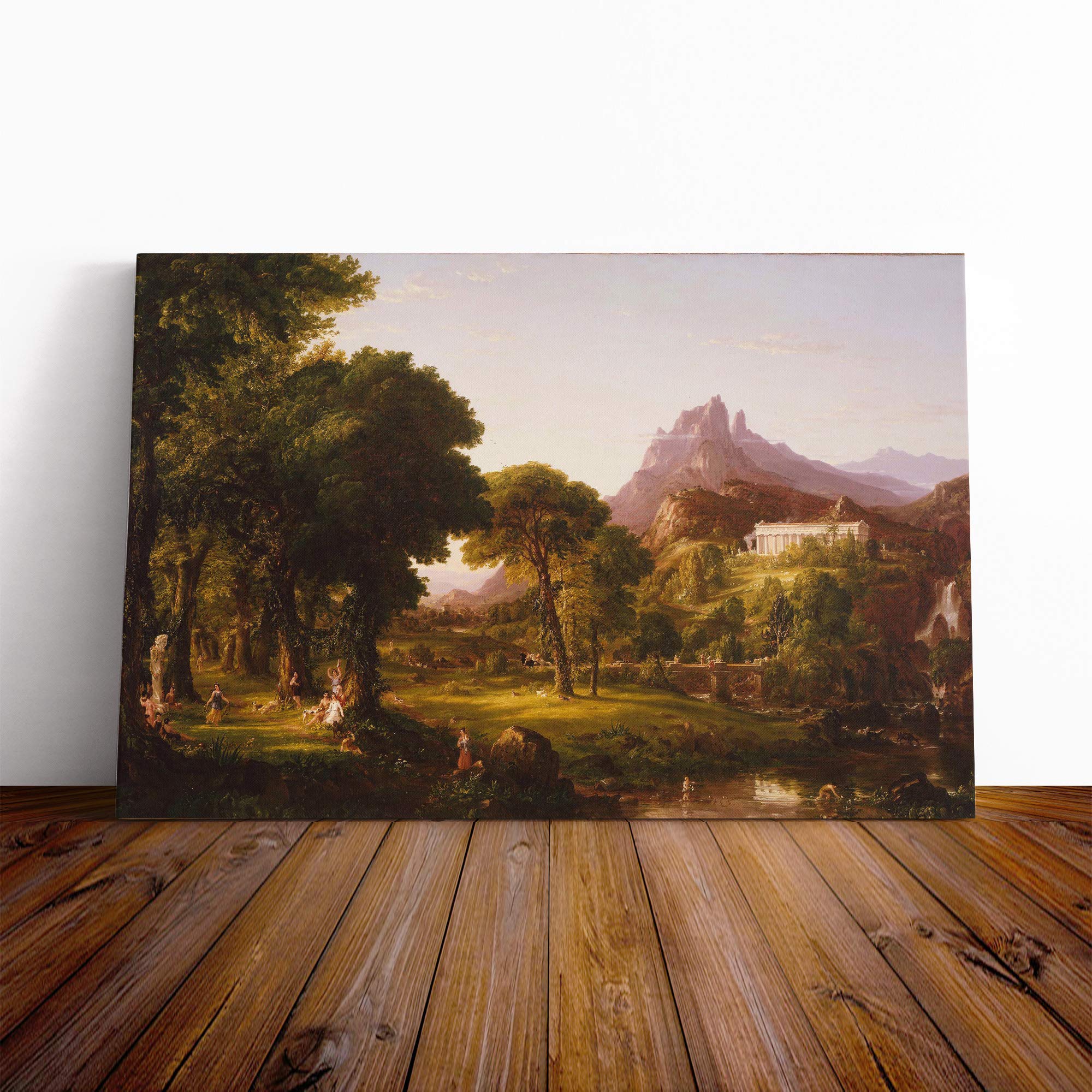 Thomas Cole Dream of Arcadia Canvas Print | Gallery Wrapped 30mm Frame Wall Art | 20x14 inches | Ready to Hang | Modern Picture | Living Room Bedroom Lounge Office