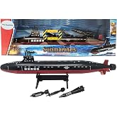 16.5 Inch Toy Black Submarine with Sound Effects and Torpedo