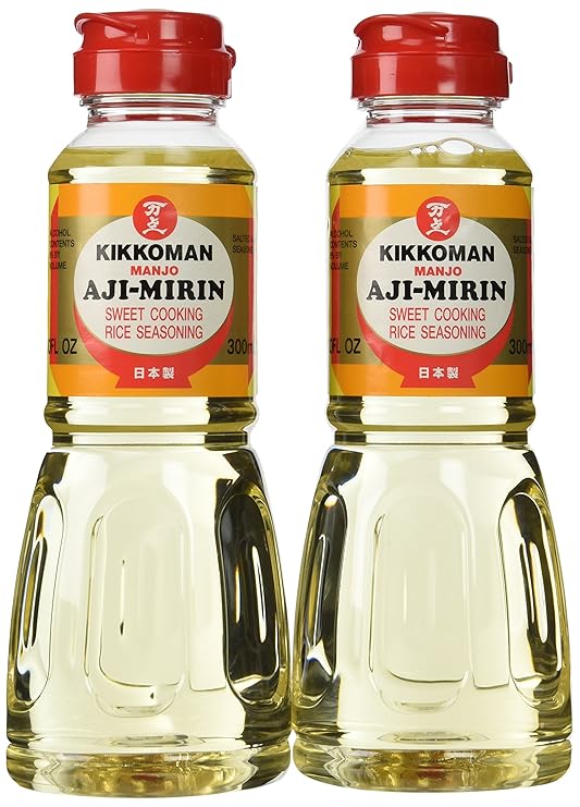 Amazon Com Aji Mirin Japanese Sweet Cooking Rice Wine 10 Oz X 2 Bottles Grocery Gourmet Food