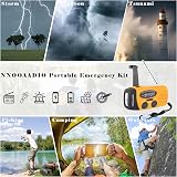NNOOAADIO Wind Up Solar Radio Emergency Hand Crank AM FM SOS Light view 9