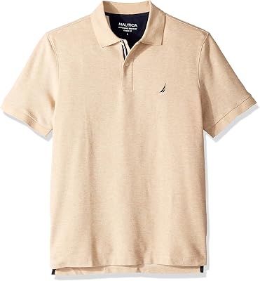 Polo Clásico de Manga Corta Coastal Camel Heather, S Hombre, Coastal Camel Heather, S