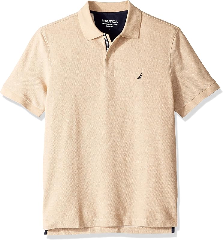 Polo Clásico de Manga Corta Coastal Camel Heather, S Hombre, Coastal Camel Heather, S