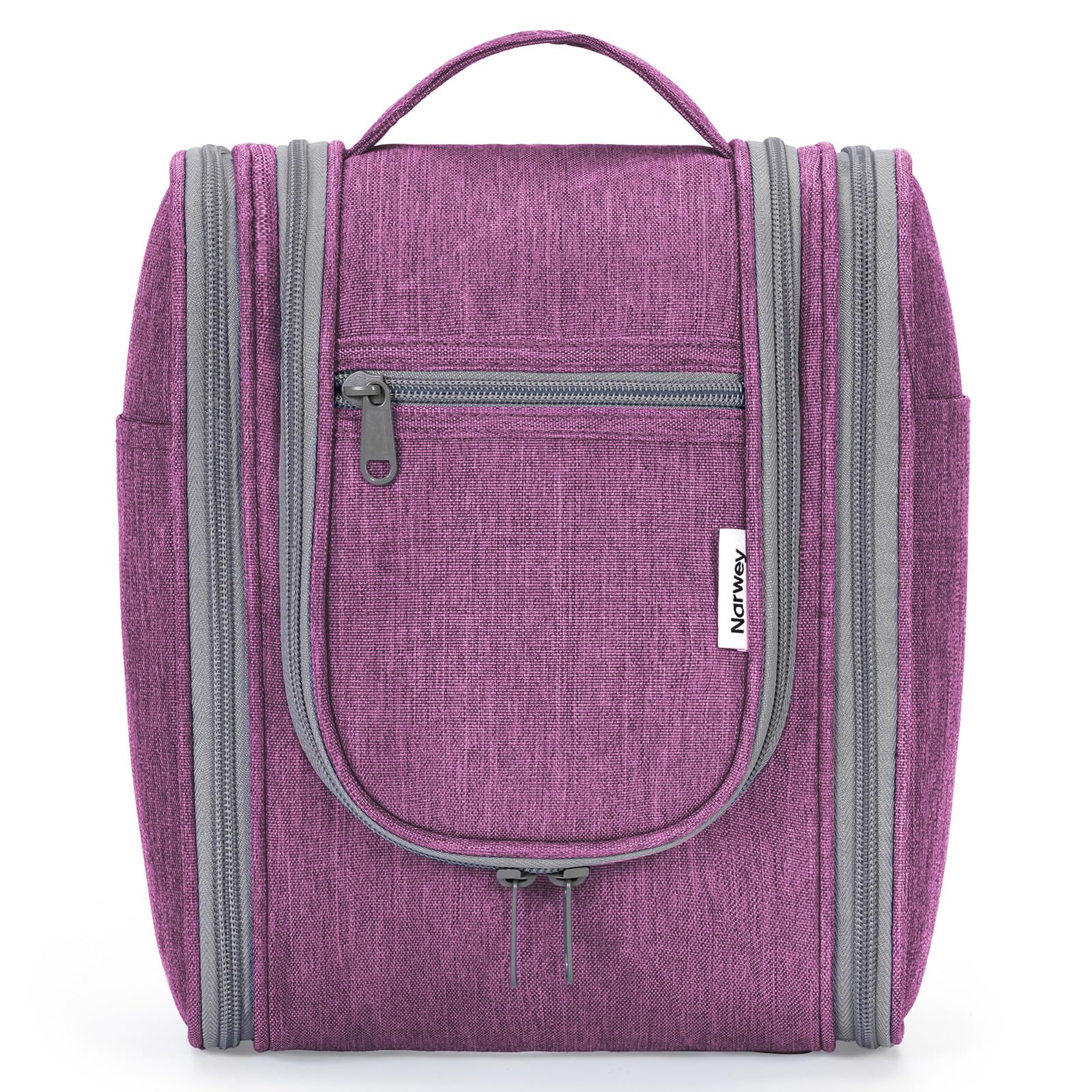 Narwey Travel Hanging Toiletry Wash Bag, Travel Toiletry Bags Toiletries Bag for Women, Washbag Makeup Cosmetic Organiser for Holiday Essentials Accessories (Purple (Small))