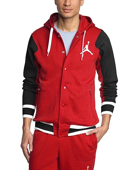 red and black jordan varsity jacket