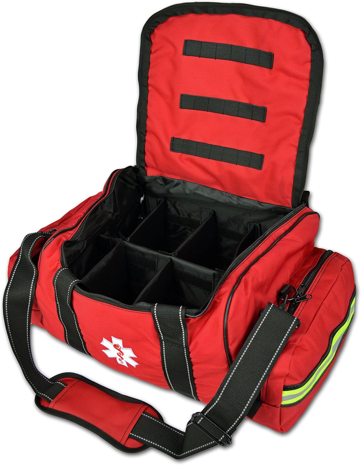 Lightning X Deluxe Stocked Large EMT First Aid Trauma Bag Fill Kit w/Emergency Medical Supplies (Red): Health & Personal Care