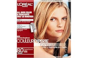 L'Oreal Paris Couleur Experte 2-Step Home Hair Color and Highlights Kit, Toasted Coconut