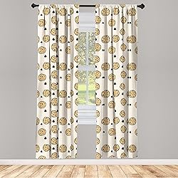 Lunarable Cookie Curtains, Repetitive Pattern with