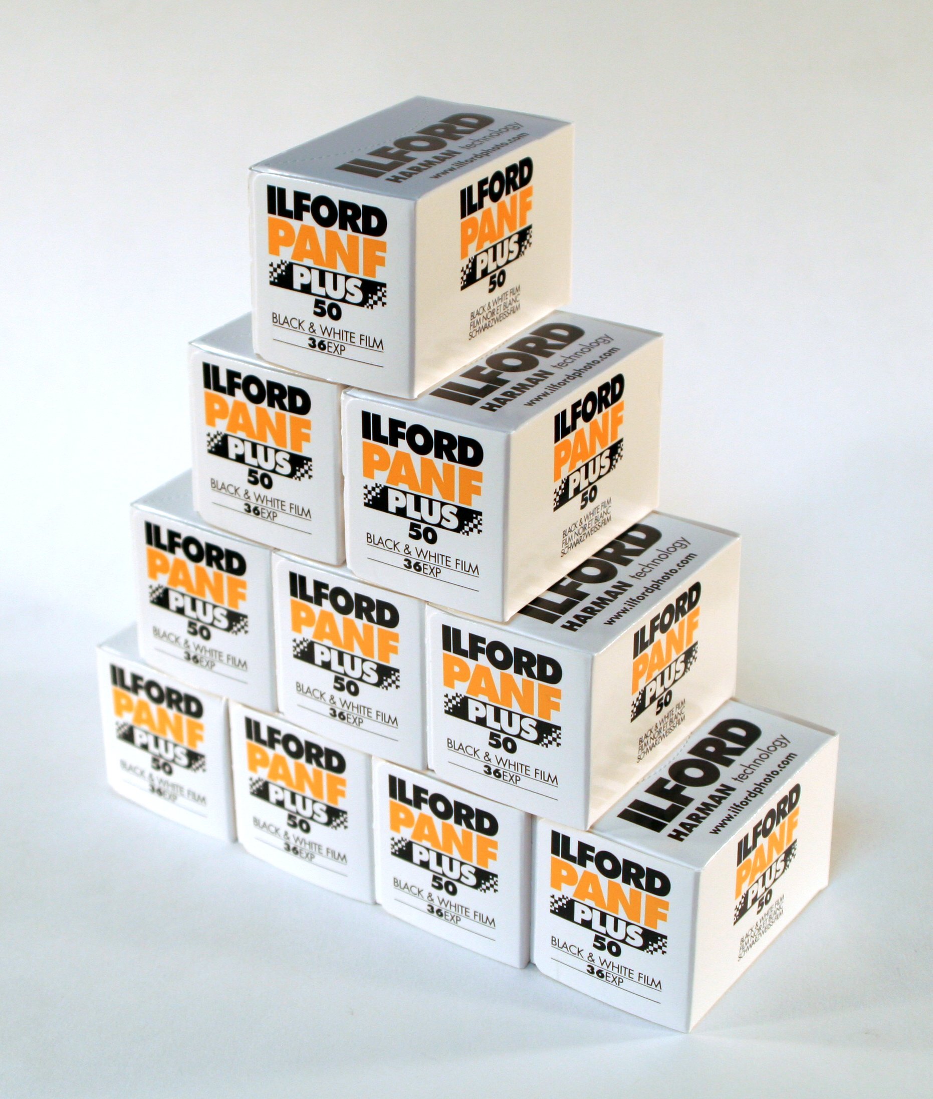 Ilford PanF+, 135mm 36 exposures 10 rolls