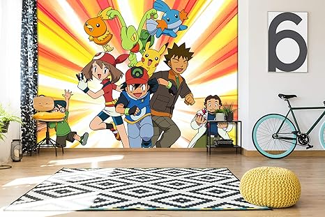 Amazon Co Jp 3d ポケモンピカチュウの壁画 4040 アニメ ゲーム ポスター 漫画 コスプレ 壁紙 印刷 デカール デコ 屋内 壁の壁画 自己粘着性の壁紙 Aj Wallpaper Jp Angelia ホーム キッチン