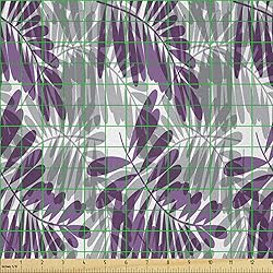 Lunarable Purple and Grey Fabric by The