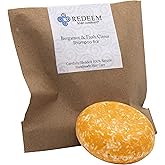 PURE SABAO Redeem Soap Company Bergamot & Fresh Citrus Shampoo Bar, Made in the USA, 3 oz Shampoo Bar, Zero Waste, No Plastic, SLS Free, Paraben Free