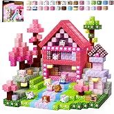 GobiDex 200PCS Magnetic Blocks Kid Building Toys for 3+ Years Old Girls | STEM Sensory Toys, Toddler Magnet Construction Gits, Princess Pink Castle Game, Creative Classroom Must Have Playsets