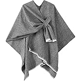 Women's Shawl Wrap Poncho Ruana Cape Cardigan Sweater Open Front for Fall Winter Spring