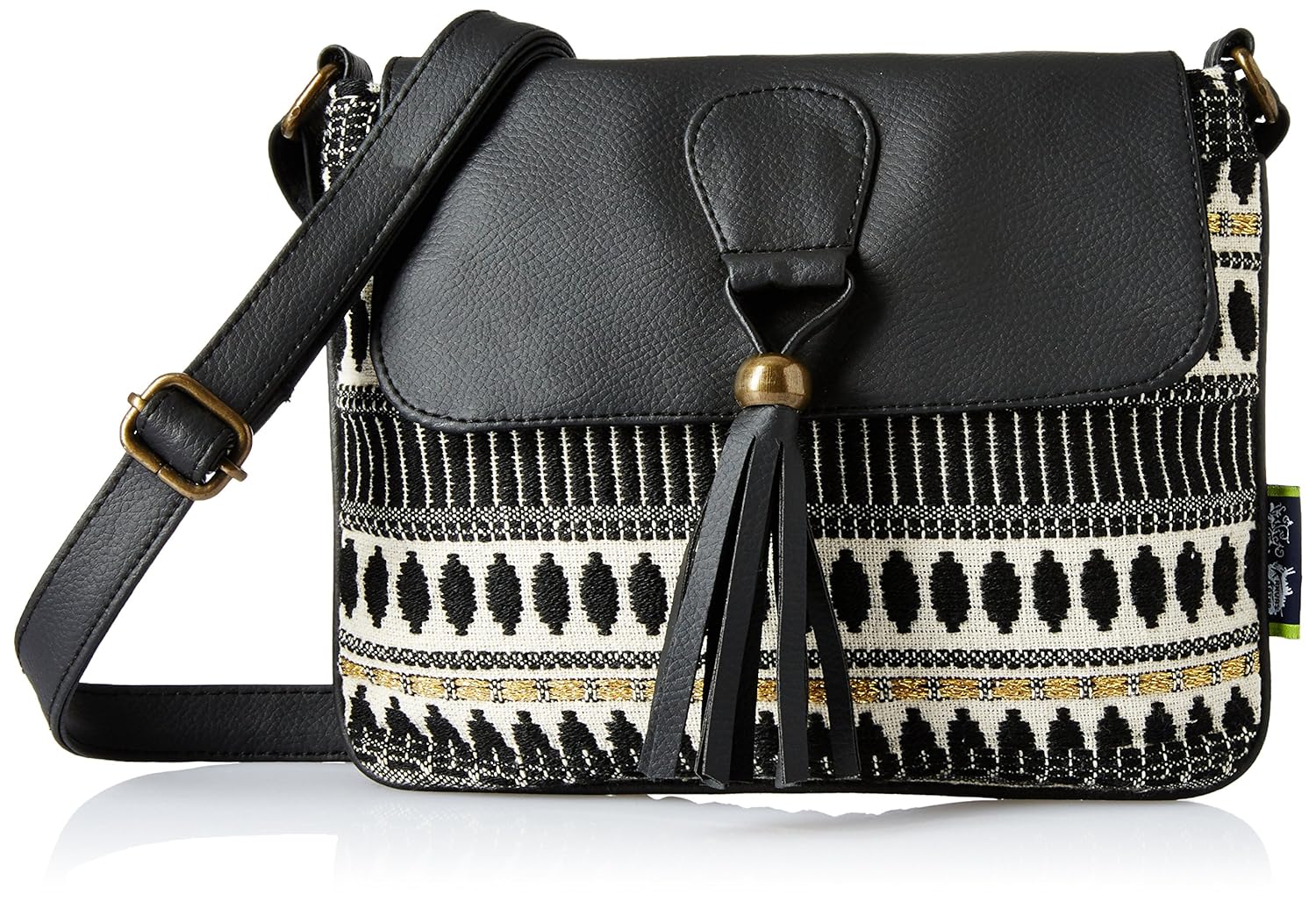 kanvas katha sansa women's tote bag (black) (kksnjq025)