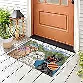 Liora Manne FrontPorch Indoor/Outdoor Hand Tufted Durable Area Rug - Transitional Pet Sports Decorative (Pickled Pups Multi) 