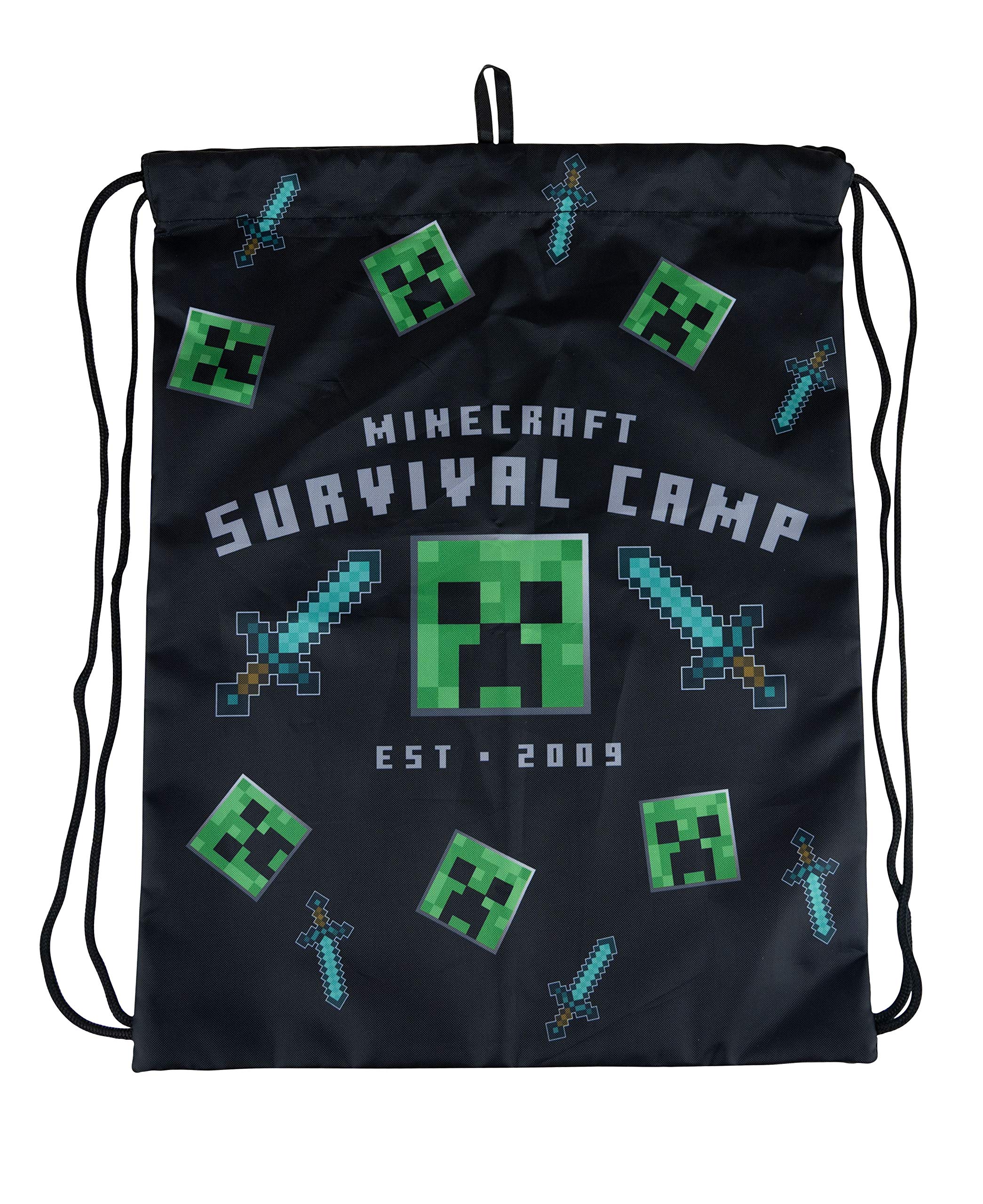 MINECRAFT Shoe Bag, 41x30, Black/Green, Games