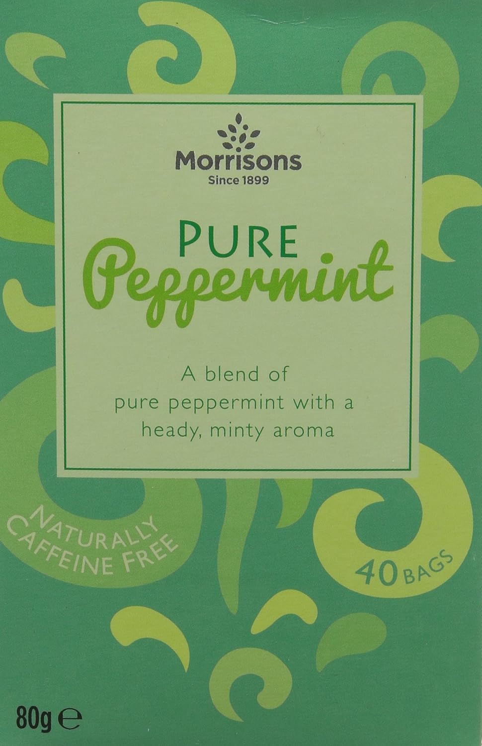 Morrisons Pure Peppermint Tea 40 Bags, 80g Amazon.co.uk Prime Pantry