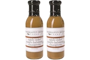 Terrapin Ridge Farms Apple Cider Maple Balsamic Vinaigrette – Gourmet Salad Dressing and Marinade – 12 Fl Oz Bottle (Pack of 2)