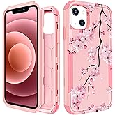 Plakill for iPhone 15 Case - Women Cute Girls Phone Cover Girly Aesthetic Unique Design Teen Kawaii Plum Flower Heavy Duty Protective Hard Shockproof Military Grade Funda for iPhone 15