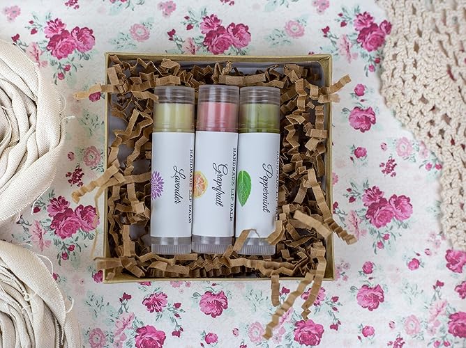 Amazon Com Lip Balm Set Of 3 All Natural Chapstick Set