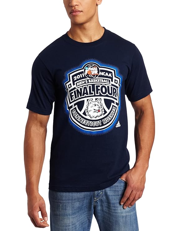 Buy NCAA Men's Connecticut Huskies Final Four Mission Tee Shirt (Navy, Medium) Online at Low 